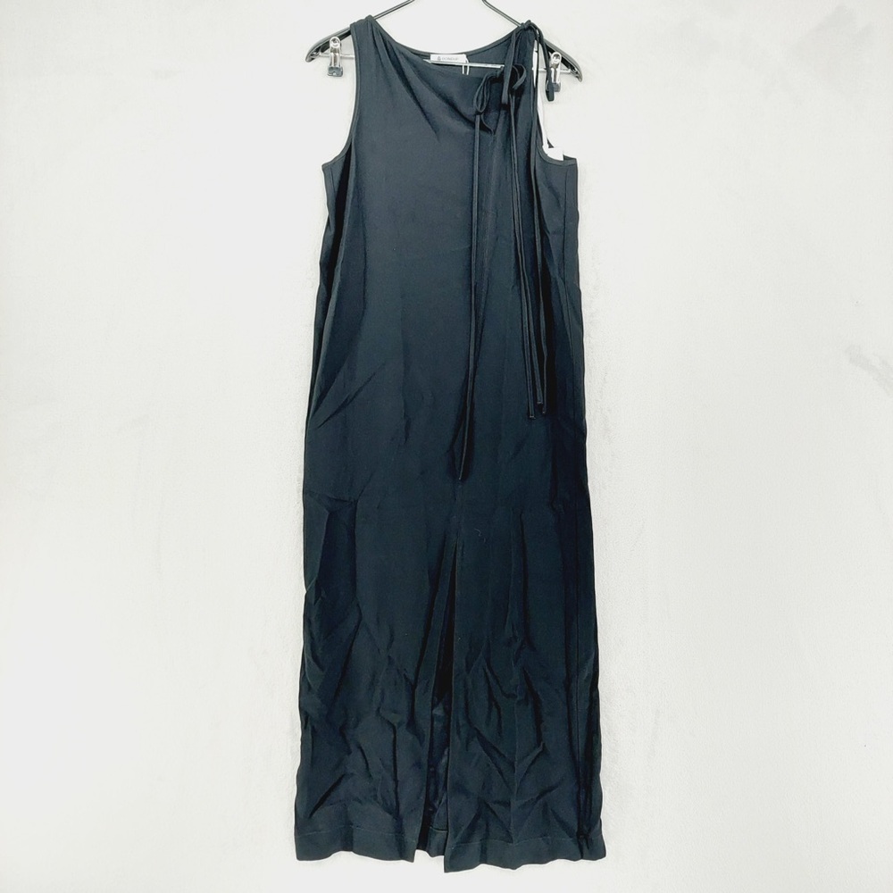 NEW Dondup Black Sleeveless Bow Neck Maxi Shift Dress P1878